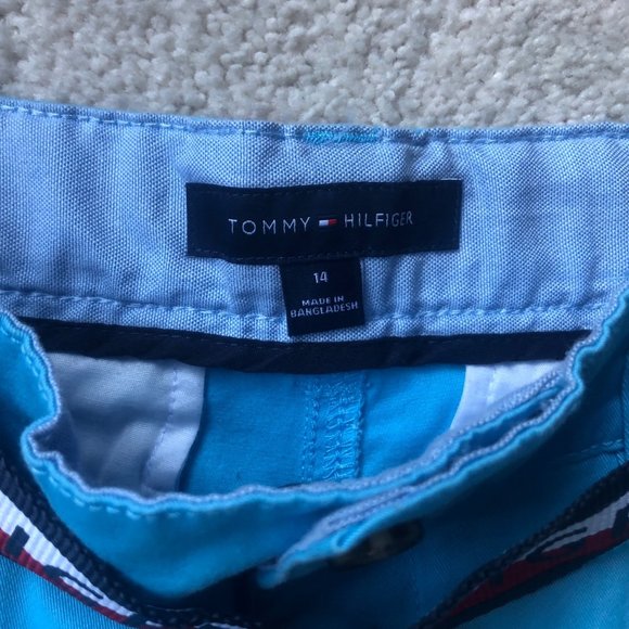NWT Pants for Boys by Tommy Hilfiger, Turquoise + Branded Belt, Sz 14, New - Picture 6 of 6